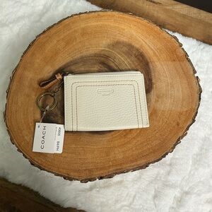 Coach Ivory Leather Card Wallet